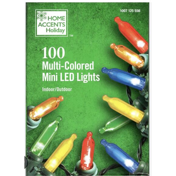 Home Accents Holiday Multi-Color LED String Lights, 28 ft, 3 Pack – New - Picture 1 of 1